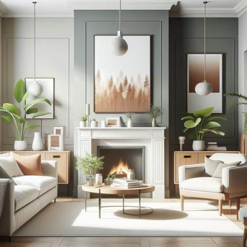 K&L Wall Art Seidenmatt Wandfarbe Betongrau Innenwandfarbe modern Wandschutz Anstrich 5Liter Farbe Grau