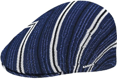 Kangol Diagonal Stripes Flatcap Schirmmütze Schiebermütze Herren - mit Schirm Sommer Frühling-Sommer
