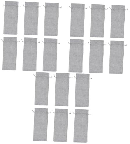 Garneck 18 Pcs Pochettes de Bouteilles de vin en Toile de Jute à vin Capsules de Bouteilles des Sacs- de Bouteille de vin Orteils de vin Cordon de vêtement 35c