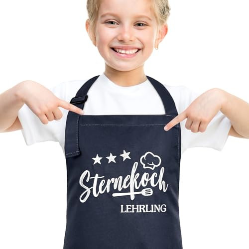 taonganui Kinderschürze Sternekoch Lehrling - Kochschürze für Jungen und Mädchen zum Kochen, Malen und Grillen