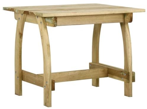 Sufrk Gartentisch Terrassentisch Wetterfest Lounge Tisch Outdoor BalkonhäNgetisch 110x74x75 cm Imprägniertes Kiefernholz