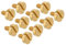 PATIKIL M4x10mm Knurled Thumb Screws, 20 Pack Flat Tip Brass Bolts Grip Knobs Fasteners with Straight Shoulders for Lighting Furniture Electronic Mechanical