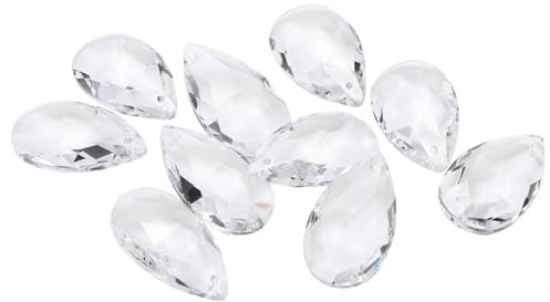 M METERXITY 10-Pz Pendenti Cristallo, Pendenti Cristallo Bianco Suncatcher Perline Cristallo Lucenti Pendenti Vetro per Realizzazione Gioielli/Lampada/Decorazione Lampadario Perline [1.5]