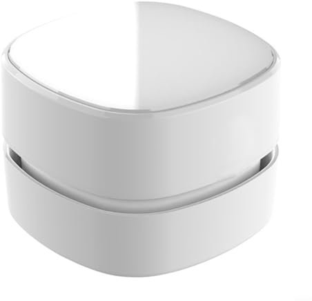 Mini aspirapolvere da tavolo: wireless, a risparmio energetico, 400 minuti di durata della batteria, spazzatrice da tavolo, senza fili e girevole a 360°, per tastiera, casa, ufficio (bianco)