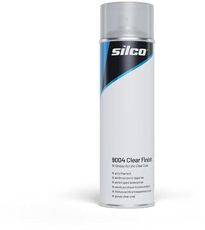 INTERMIX SUPPLIES Silco 9004 1K Glossy Acrylic Clear Coat - Aerosol for Automotive Spot Repair, Anti-Yellowing Protection, High Durability, Suitable for Waterborne Base Coats