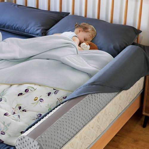 Aonvmdis Bettgitter Rausfallschutz, Bettschutzgitter für Kinder, Baby Bettgitter Rausfallschutz mit Maschinenwaschbarem rutschfeste und Bezug für Baby Ältere Erwachsene Sicherheit von Bettkantenschutz