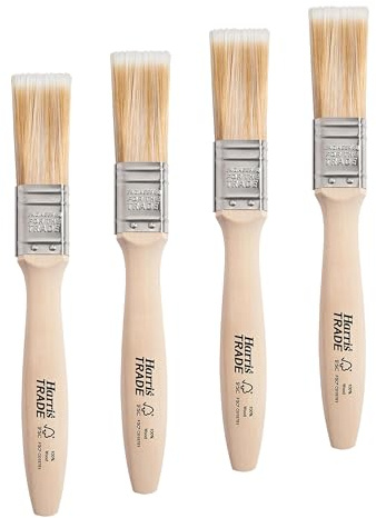 Harris Trade Fine Tip Emulsion & Gloss Paint Brush 1, Wood, Multicolor, L (Pack of 4)