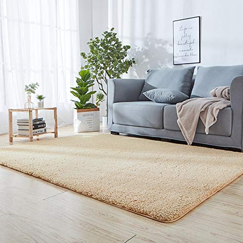 Alfombra de lana de oveja sintética, color beige, 40 x 60 cm, fácil de limpiar, apta para alérgicos