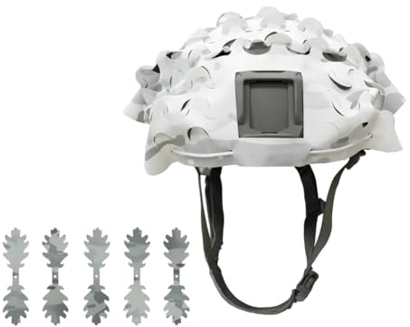 Hrlace Taktischer Helmüberzug Fast Helmbezug Tarnung Airsoft Helm-Abdeckung Militärausrüstung Kampf schnelle Helmabdeckung für Paintball Jagd Schießen Ohne Helm CP Schnee