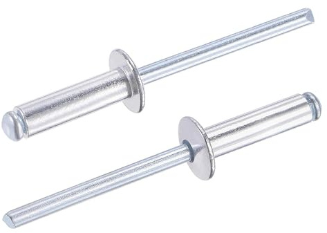 TA-VIGOR 60Pcs 5mm x 16mm Aluminium Blind Rivets, Open End Pop Rivets with Dome Head, Heavy Duty Pull Rivet for Metal Wood Plastic, Indoor Outdoor Fixings