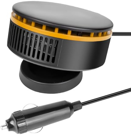 szaluyk Calentador portátil para coche, descongelador ajustable y antivaho de parabrisas | Calentador giratorio de 360° para calefacción y refrigeración | Calentador automático compacto para