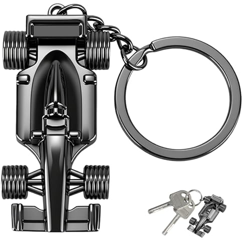 VAGCARS Formel 1 Schlüsselanhänger, Metall F1 Schlüsselanhänger, Auto-Schlüsselanhänger, Motor Sport F1 Auto Kette, Autoschlüssel-Anhänger, Geschenk für Auto Fan Geschenk, Jungen, oder Herren
