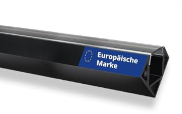 INNOVATE LED Eckprofil 2m 1 Stück Schwarz-Klar inkl. LED Diffusor 18mm | LED Eckprofil für 11mm LED Streifen 2m I LED Alu Profil V förmig 2m Möbel I Alu Winkelprofil Indirekte Beleuchtung Wohnzimmer