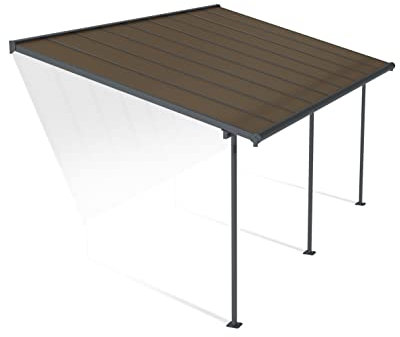 Palram Capri Terrassenüberdachung, Terrassendach, Balkondach, grau bronze, 299X555 cm