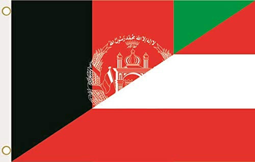 U24 Flagge Fahne Afghanistan-Österreich 90 x 150 cm