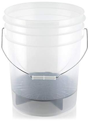 The Ultimate Clear Transparent Car Wash Bucket 20L (5 Gallons) (1 Bucket and Grit Guard)