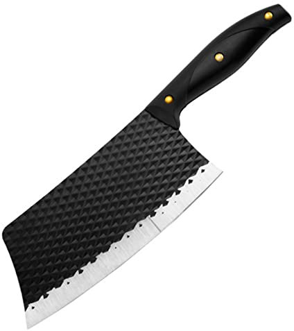 meowko Cuchillo de Carnicero, Cuchillo para Picar Huesos de Acero Inoxidable, Cuchillo para Cortar Carne y Verduras, Cuchillo de Cocina de Alta dureza
