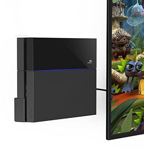 Monzlteck Väggfäste för PS4 original (gammal modell), nära eller bakom TV, platsbesparande
