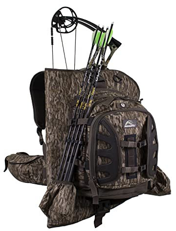 Insights, Vision Bow Pack, Jagdrucksack von Frogg Toggs,tarnfarbener Jagdrucksack, Tarnmuster: Mossy Oak Bottomland (Moosiges Waldland)