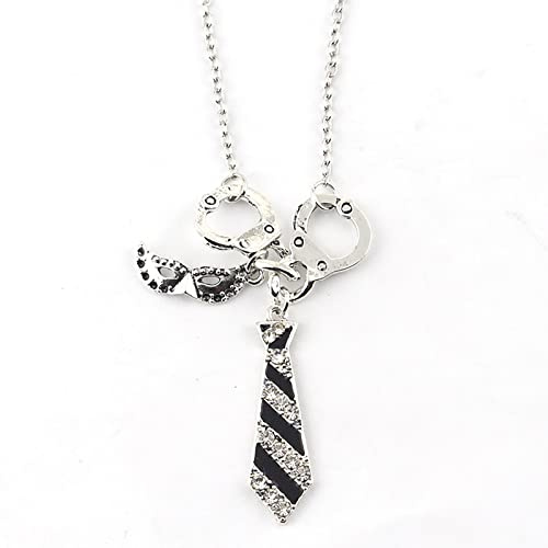 STANG Vintage Tie Mask Handschellen Logo Persönlichkeit Halskette Anhänger Pullover Kette Männer Frauen Modeschmuck Geschenke