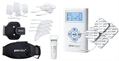 prorelax - Umfangreiches Zubehör-Set für TENS und EMS-Geräte & TENS/EMS Duo 2 Therapien mit einem Gerät Natürliche Therapie gegen chronische Schmerzen und zum Muskelaufbau