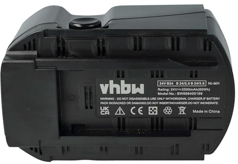 vhbw Batería reemplaza Hilti B24/2.0, B24/3.0 para Herramientas eléctricas (2500 mAh, NiMH, 24 V)