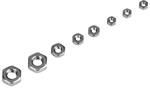 Sechskantmutter, 140 Stück M1 bis M3 Edelstahl 304 Sechs Kant-Hardware-Kit Metalls Rauben Mutter Sicherungsmuttern Kontermuttern Stopmuttern für Schrauben