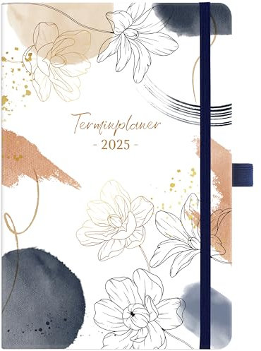Wochenplaner 2026 - A5 Terminplaner 2026 von Jan. 2026 bis Dez. 2026, Kalender 2026 mit Innentasche, Elastischer Verschluss, 21.3 x 14.7cm