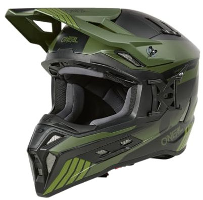 O'NEAL | Motocross-Helm | MX Enduro | ABS-Schale, Konfort-Innenfutter, Lüftungsöffnungen für optimale Belüftung & Kühlung | EX-SRS Helmet HITCH V.24 | Erwachsene | Schwarz Olive | Größe L