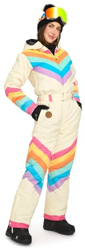 Tipsy Elves Women's Retro Rainbow Ski Suit Size Medium