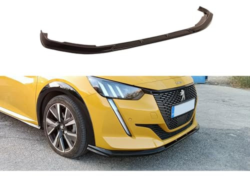 Motordrome Spoiler anteriore V.2 per Peugeot 208 II 2019- (ABS), nero, nero lucido, ABS