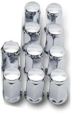 19-mm-Schlüssel, 45-mm-Radmuttern, M14 X 1,5, 1/2-20, M12 X 1,5, M12 X 1,25, Radmuttern, 45-mm-Radschraubenbolzen Und Sicherungsradmutter, Ersatzteile Radnabenmuttern ( Color : 10pcs 45mm , Size : M14