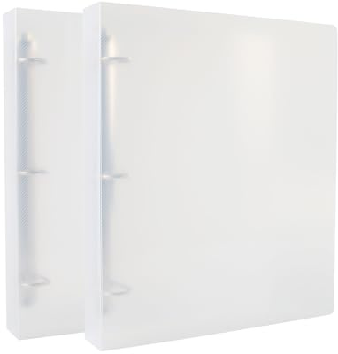 3 ringpärm organisatör, stor klar vy pärm D-ring, pärm rymmer 22 cm x 28 cm papper, transparens (2)