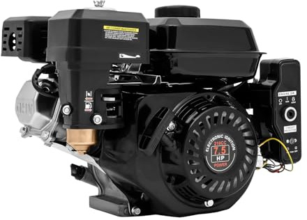 Moteur à essence 4 temps 7,5 CV 300 W, moteur à essence, sécurité contre les manques d'huile, jusqu'à 3600 tr/min, démarrage manuel ou électrique pour compresseurs, fraiseuses de tranchée et