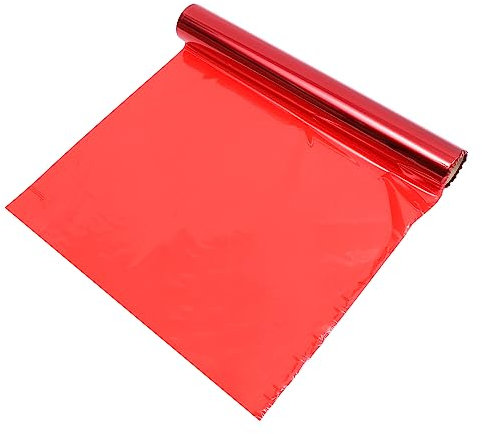 COLLBATH Blumen Zellophanfolie 40cm Breit Rote Geschenkverpackung Verpackungsfolie Flexibel Zuschneidbar Für Blumensträuße Geschenke Hochzeiten Geburtstage