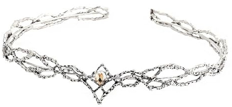Élégante couronne elfique avec diamants étincelants - Accessoire de mode portable pour homme et femme - Soirée