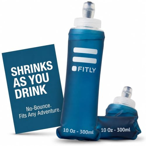 FITLY Flask 300 ml Petrol Blue - Ideal Zum Laufen, Wandern, Radfahren - Lauf Trinkflasche Für Outdoor-Sport - Sportflasche Trinkflasche Wandern - Wasser Flasche Für Hydration Rucksack