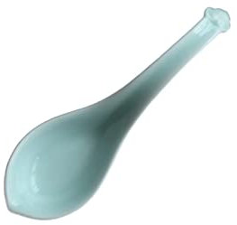 CAFIEDR Suppenlöffel, China, Jingdezhen-Keramiklöffel, grüne Glasur, roter Glasurlöffel, Hochtemperaturbrand, geniale Handwerkskunst, Suppenkelle(Grüne Glasur)