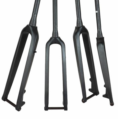 26/27,5/29 Pouces VTT Fourche Montagne Fourche VéLo,Fourche Rigide en Fibre Carbone/Longueur Tube Vertical 300mm/DiamèTre Tube Vertical 28,6mm/Axe Baril 100 * 15mm/Tube Droit/Conique