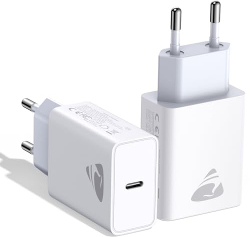 USB C Ladegerät, 2er-Pack iPhone ladegerät 20W, Netzteil USB C PD 3.0 Fast Charging Power Adapter, Handy Ladegeräte USBC Stecker für iPhone Air 17 Pro Max 16 15 14 13 12 11, iPad Pro, Samsung, Handys
