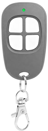1 x AAM0049 - Mando a distancia para puerta de garaje (4 canales, 433,92 MHz, compatible con SCS, motorización, puerta y puerta de garaje (gris)