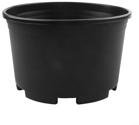 Maceta redonda de plástico moderna con agujeros de drenaje, tamaño grande, 30 cm, ligera, adecuada tanto para uso en interiores como exteriores, color negro, para suculentas, bonsái y entusiastas de
