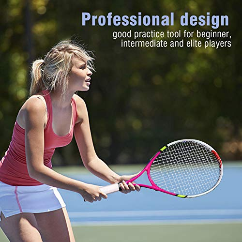 Tbest Tennisracket för Barn i Aluminiumlegering för Träning och Träning Lätt Racket med Livfulla Färger för Nybörjare och Medelåldern (Rose Red)