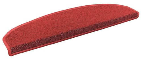 YunCangg Protectores autoadhesivos para escaleras, 15 unidades, color rojo, 80 x 24,5 x 3,5 cm, para escaleras de madera, escaleras interiores, escalera de caracol, con superficie antideslizante