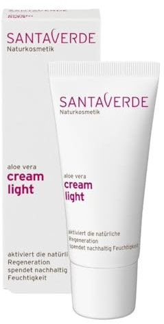 Santaverde cream light 30ml | Leichte Feuchtigkeitscreme mit Aloe Vera & Mandelöl | Mattiert für normale bis fettige Haut