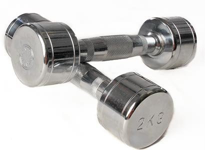 Oliver Chrom Hantel 2 x 2,0 kg Hantelset Kurzhanteln Fitness Aerobic Training