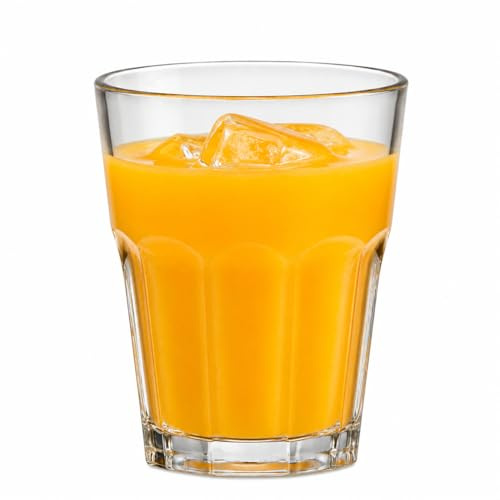 AIOS Set of 6 Polycarbonate Granity Tumblers 270ml (9.5oz) Unbreakable Plastic Glasses Reusable Drinking Cups for Water, Juice & Soft Drinks, Home, Café, Bar & Outdoor Use