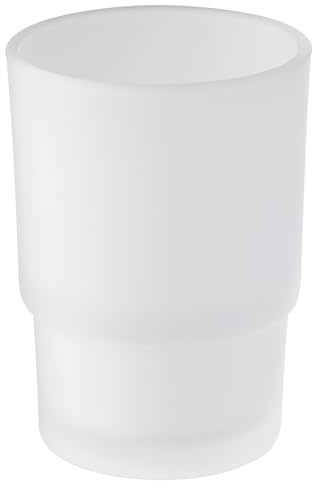 Bathroom Rinsing Cup, Angle Simple Frosted Glass Tumbler Cup, Toothbrush and Toothpaste Holder Drinking Glasses Glassware