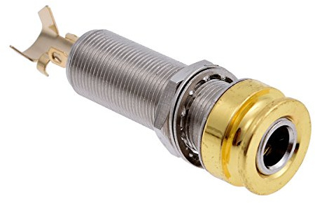 Kmise-Ausgang Klinkenbuchse für E-Gitarre 1/10,2 cm Zylinder End Pin Mono Panel Ersatzteil 1 PCS