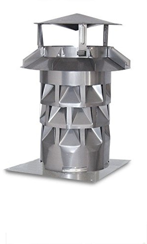 Nischenmarkt Schornsteinhaube/Regenhut/Schornsteinabdeckung Windkat V2A DN 250 mit Grundplatte + Silikon